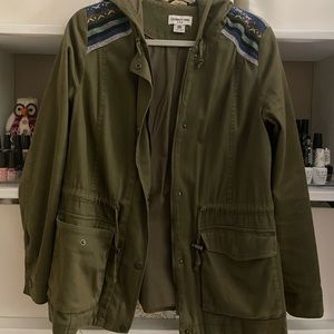 Celebrity Pink Green Utility Jacket in size medium